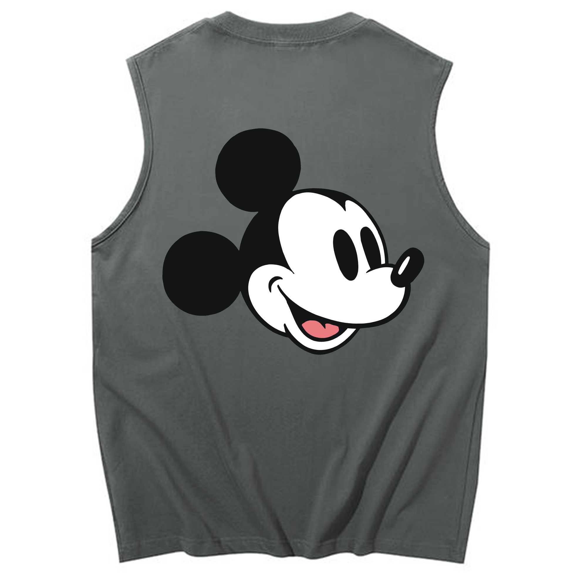ミッキーマウス Mickey Mouse コットン100％タンクトップ（背面プリント）